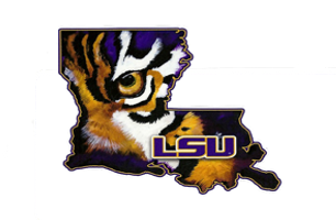 AAUP Logo of the State of Louisiana with a Tiger Background and LSU written