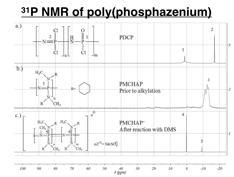 31 P nuclear magnetic resonance spectrum of polyphosphazenes