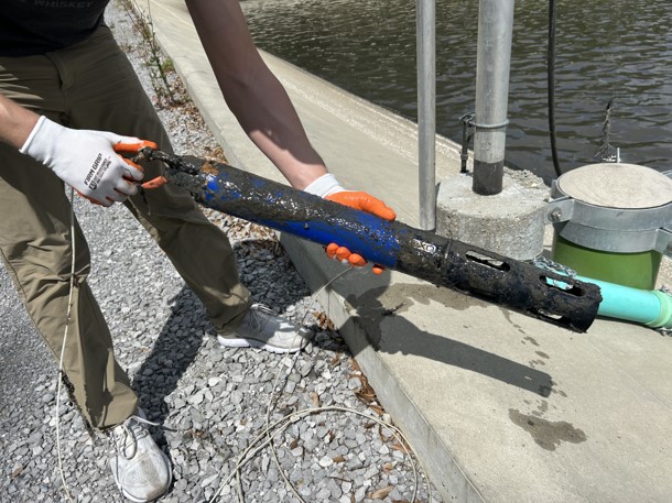 sonde in the field for wastewater treatment