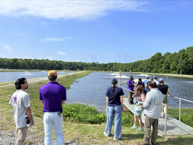 students at wastewater treatment