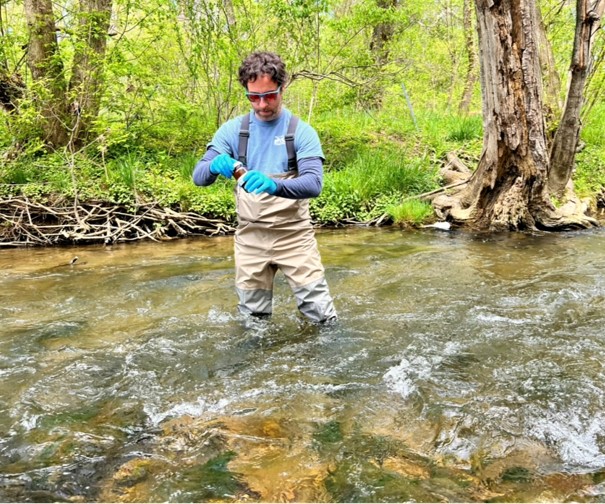 jeremy in a stream