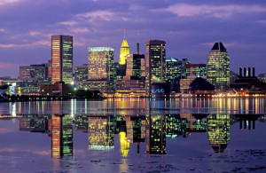 Baltimore, Maryland skyline. 