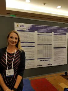 Graduate student Katherine Walukevich presenting her poster The Impact of Difficulties of Emotion Regulation and Coping Motivated Cannabis Use on Cessation Problems Among Dually Diagnosed Outpatients: Serial Mediator Analyses.