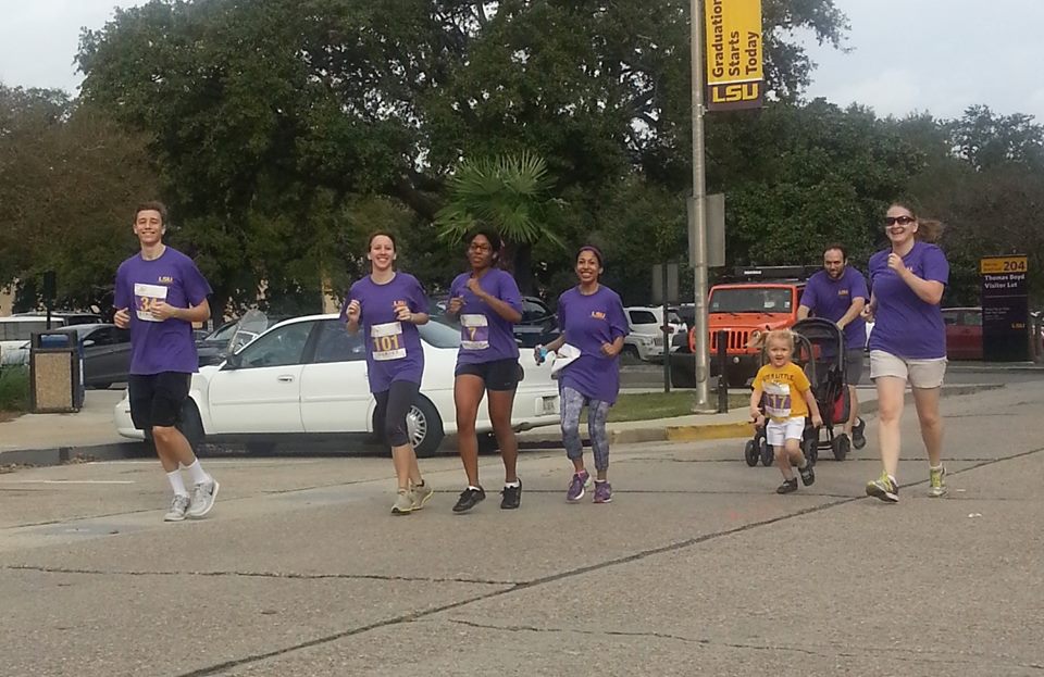 Photo of lab participating in the 2015 Recovery Run in Baton Rouge, Louisiana. 