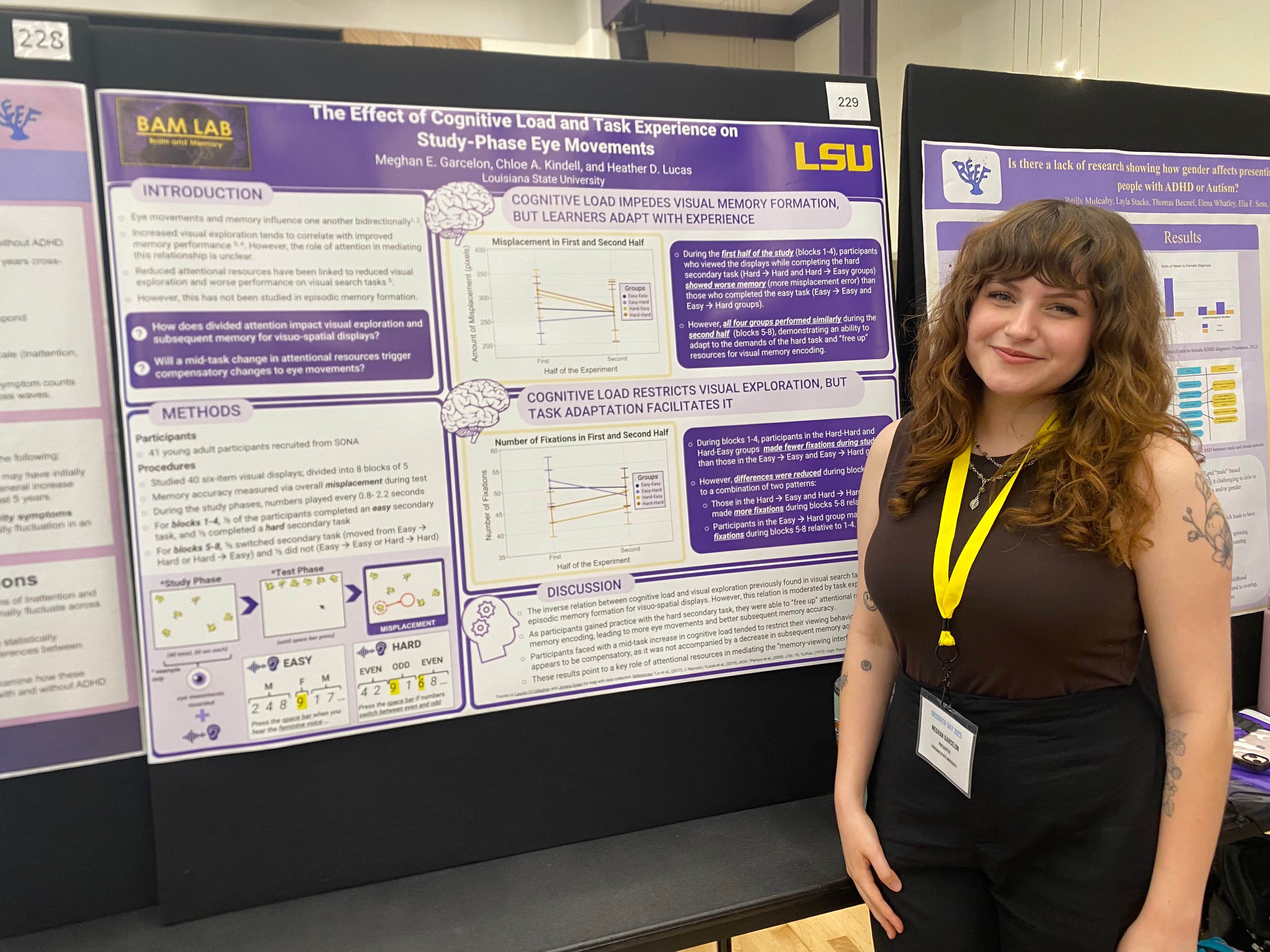 Meghan Garcelon at her poster
