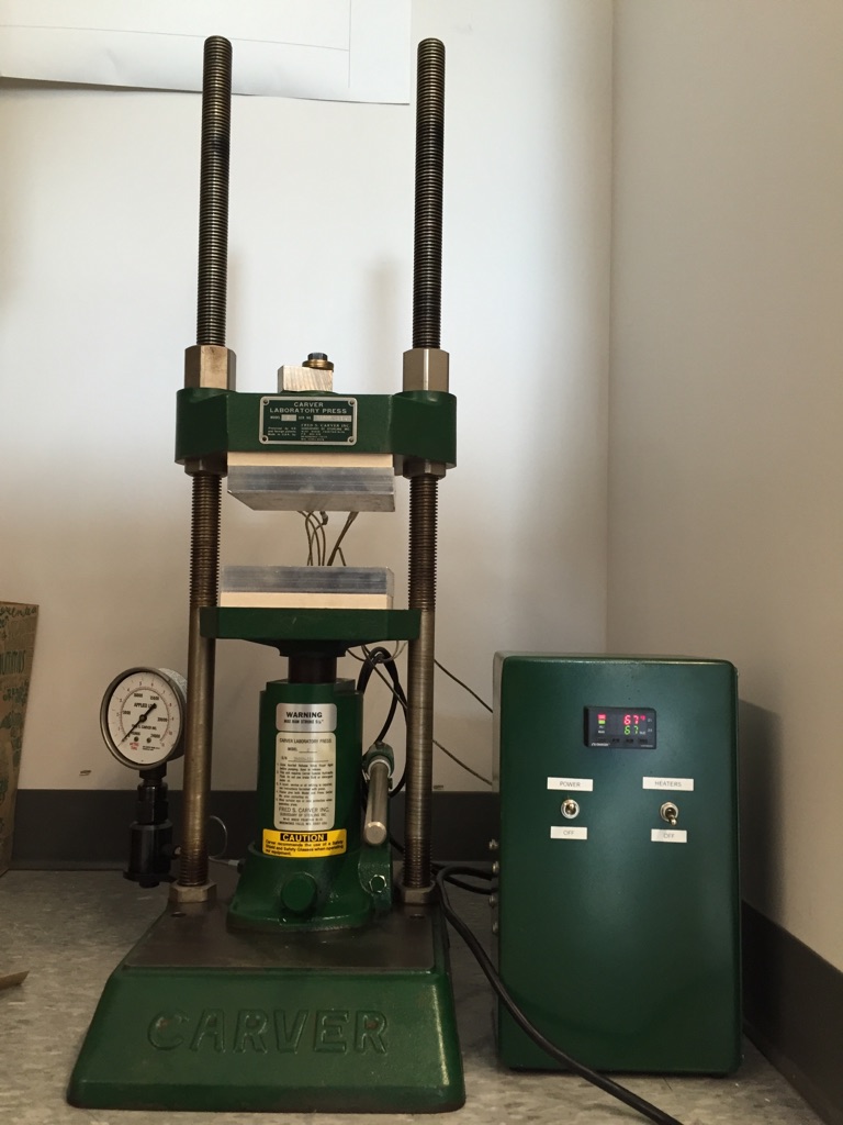 Carver thermal-mechanical hot press