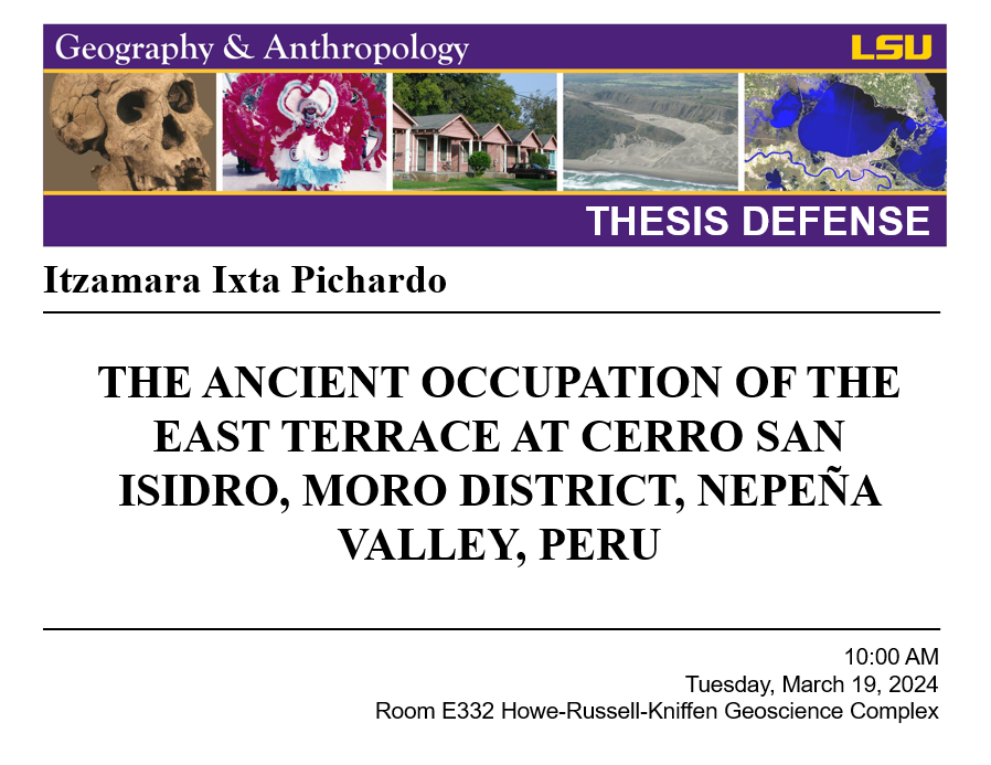 Poster of Itzama Ixta Pichardo thesis defense