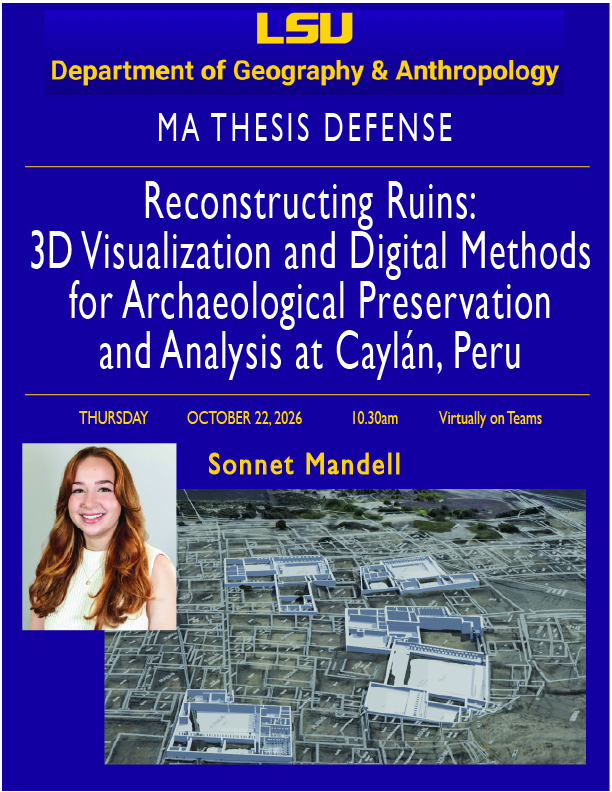 Flyer of Sonnet Mandell's thesis defense