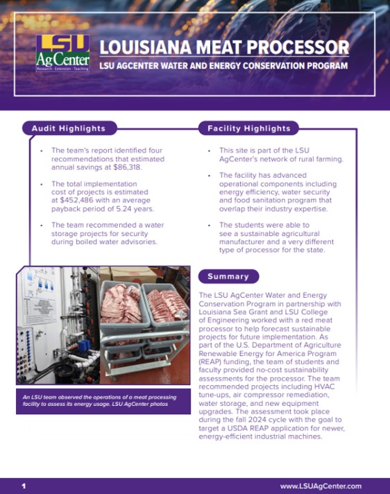 meat processor case study first page