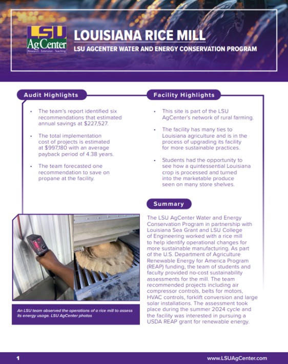 rice mill case study first page