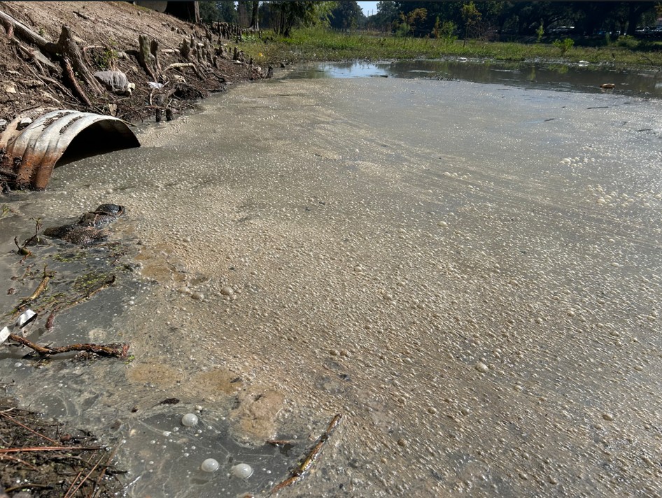 pipe with contaminants