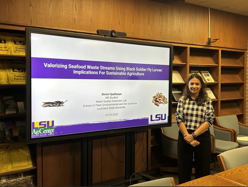 shristi with her title slide