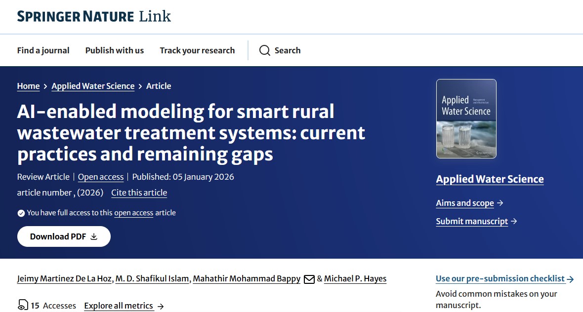 journal article cover page