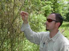 Paul Gagnon working in the field