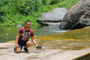 Luis with butterflies