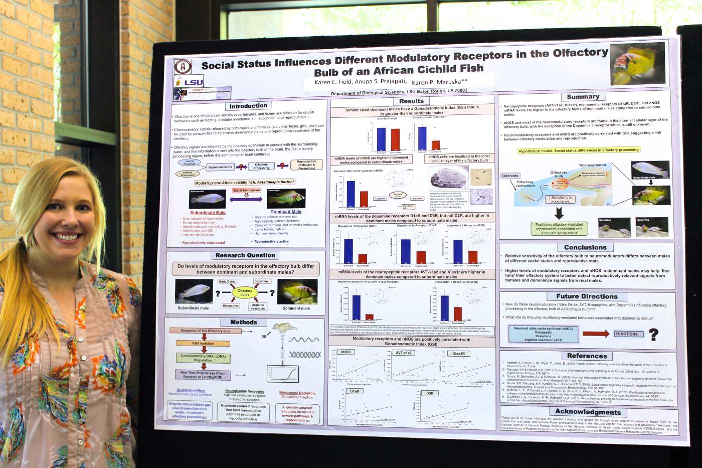 Karen Field presents her research at the BioGrads Symposium
