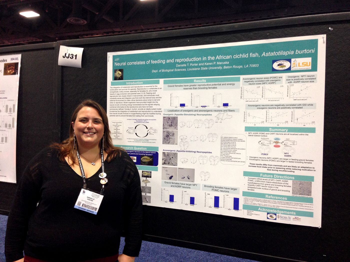 Danielle presents her research at the 2014 Society for Neuroscience meeting in Washington D.C.