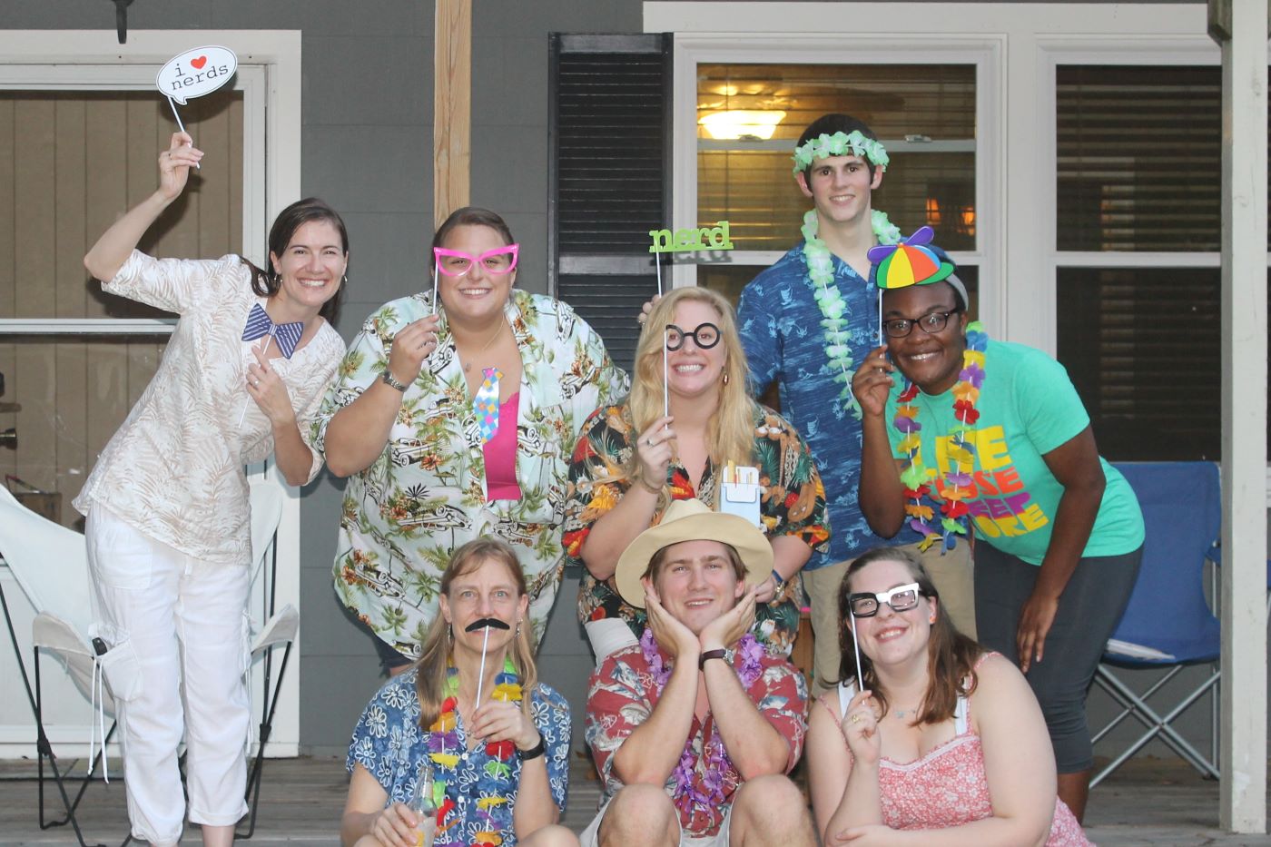 Summer aloha lab party members
