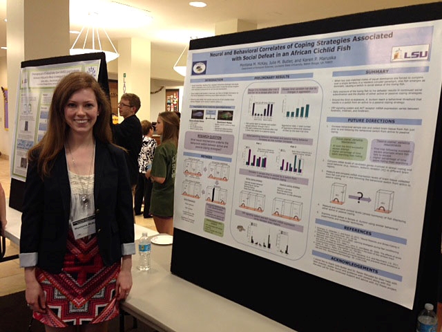 Montana presents her research at the LSU Honors College Undergraduate Research Colloquium 2014