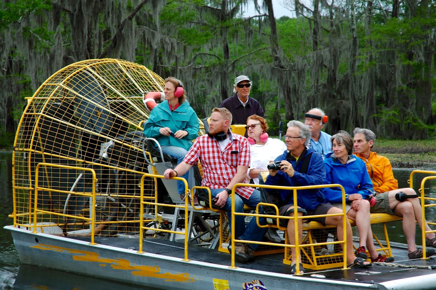 Caprio and colleagues on an airboat