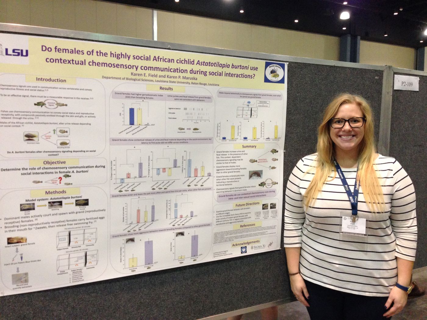 Karen Jr. presents her poster on chemosensory signaling