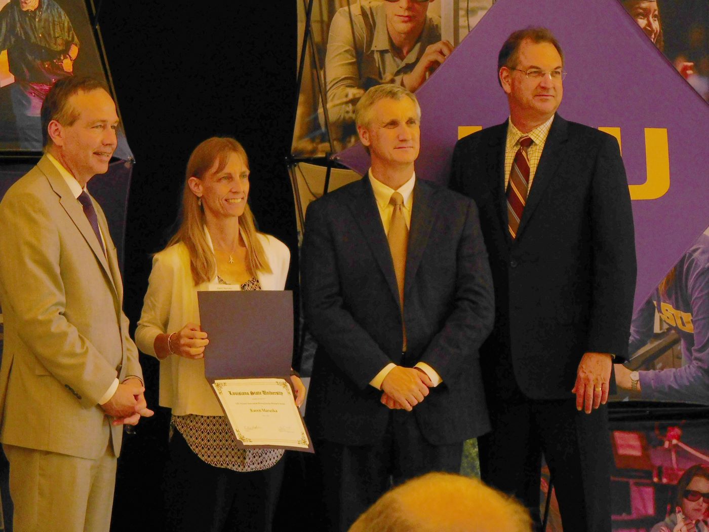 Karen receives her 2016 LSU Alumni Association Rising Faculty Research Award