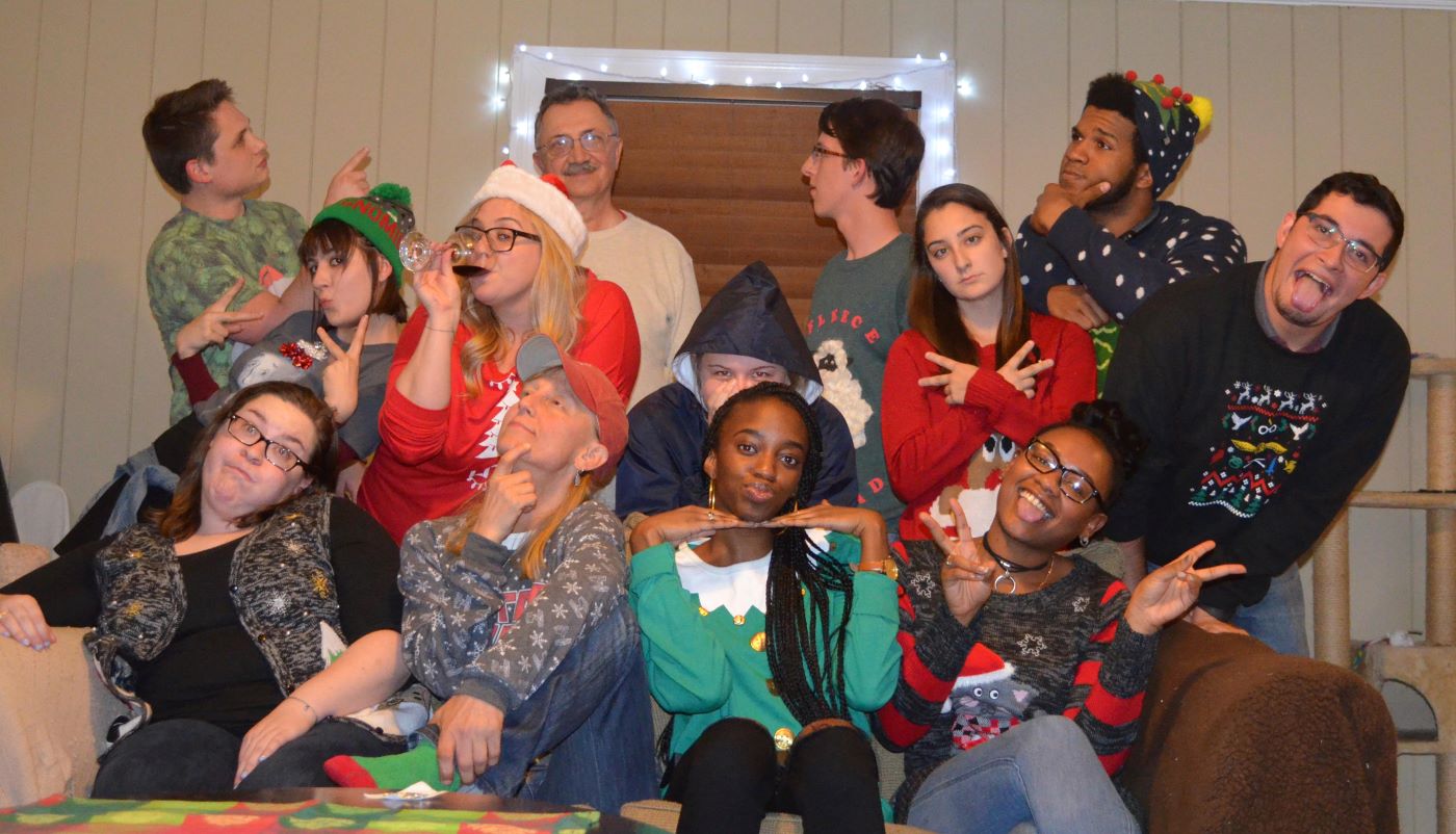 2016 Holiday Party lab members funny group picture