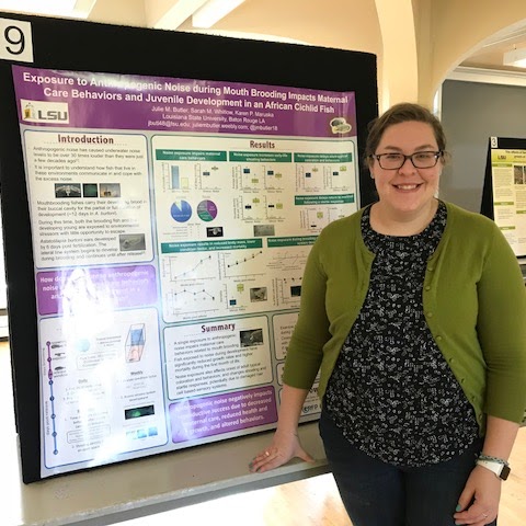 Julie presents some of her research at the LSU BioGrads Symposium