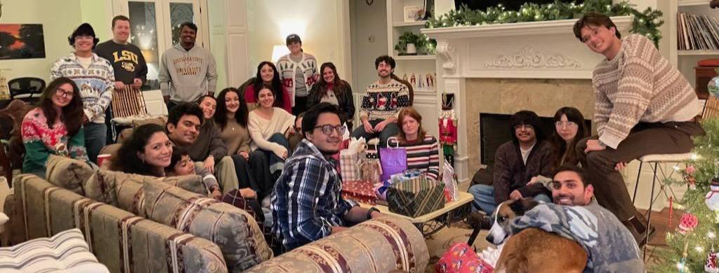 EPIC team at Dr. Marvel's house for a holiday party.