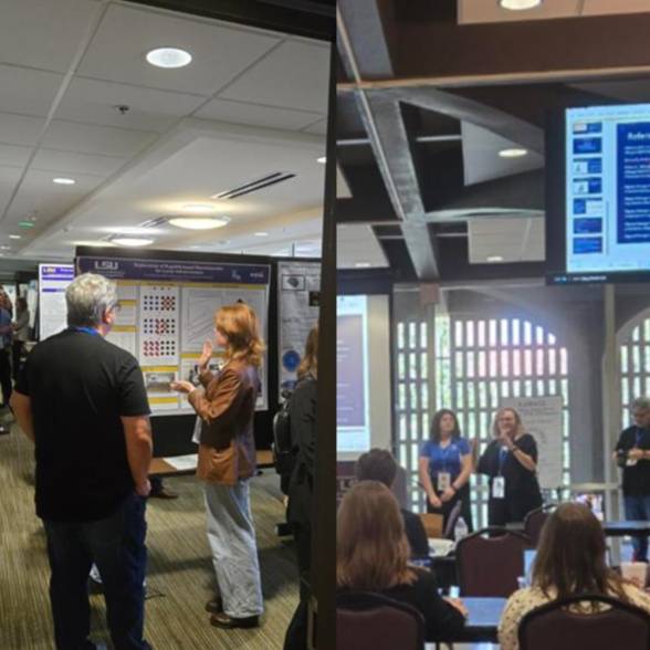 Emma and Abigail at LaSPACE conference