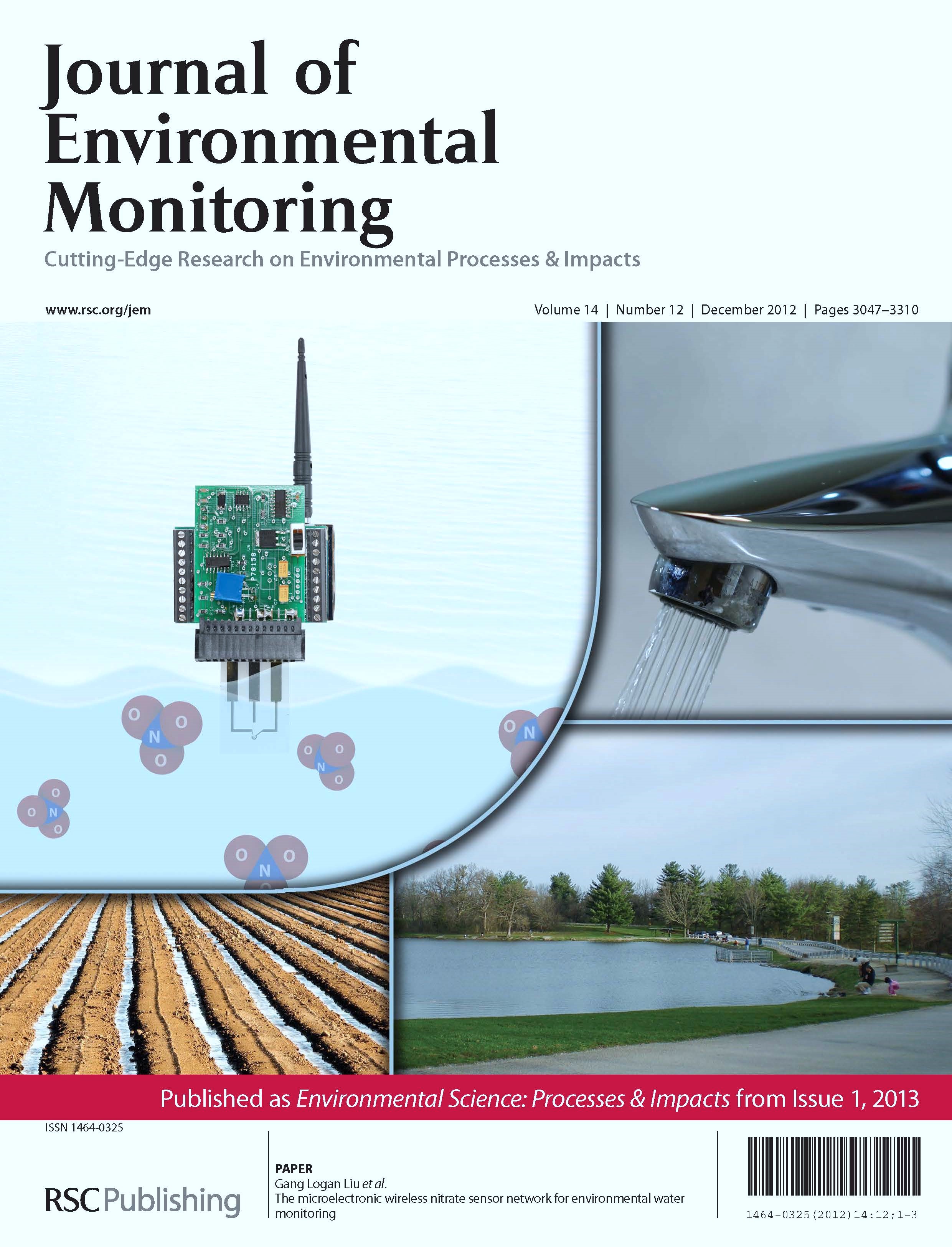 Journal of Environmental Monitoring cover