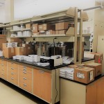 Lab space with boxes