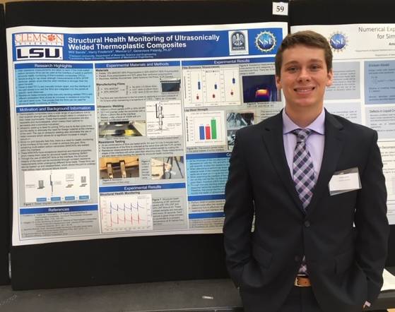 Will Sands and his REU poster