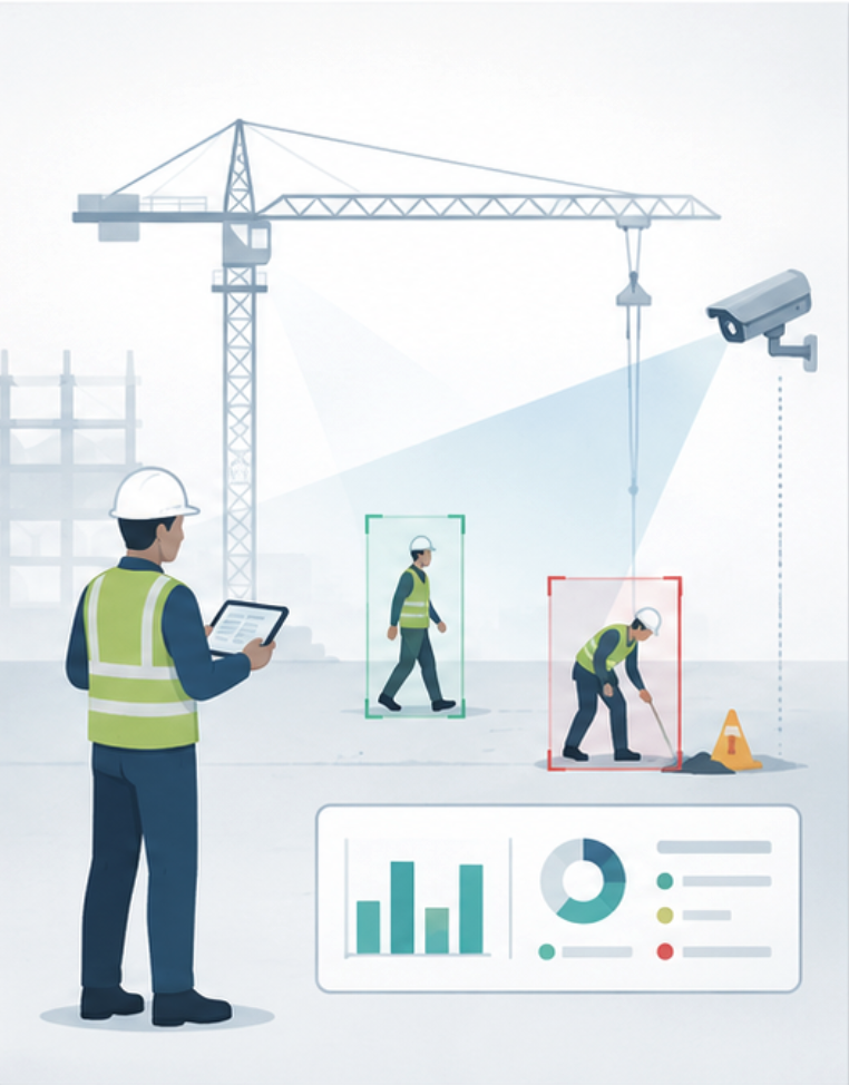 Applying computer vision, sensor data, and artificial intelligence to identify safety risks in real time, improve situational awareness, and support proactive decision-making on construction sites.