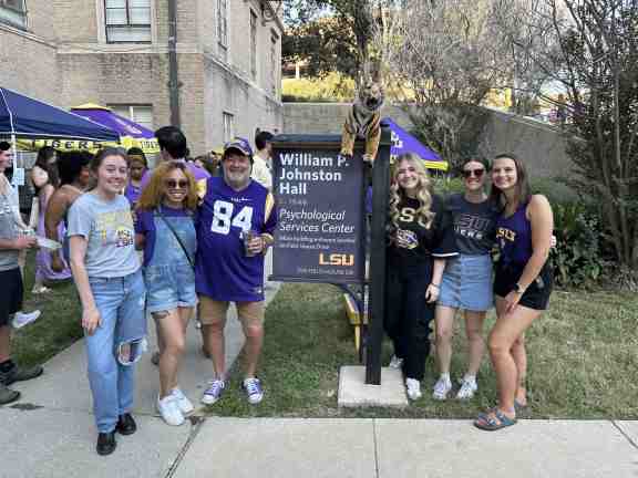 group picture at tailgate