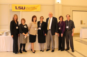 LCAC Executive Board, President and Chancellor William Jenkins and Guest Speakers Emily Elliott and Ed Golob