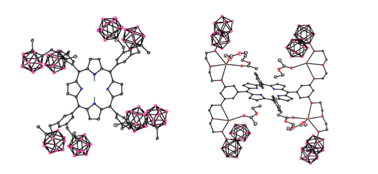 chemical structure of carborane-functionalized prophyrin derivatives