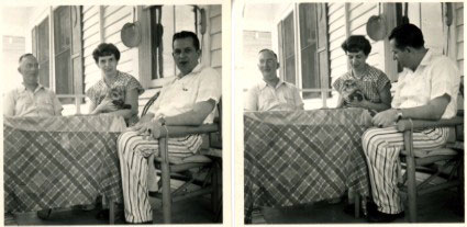 Voegelin and other on a porch