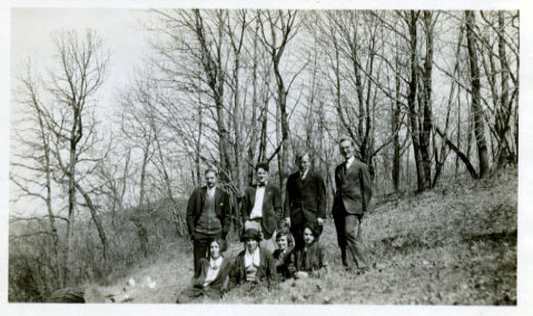 Voegelin with others in the woods