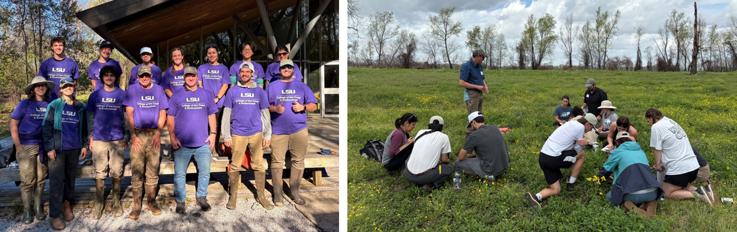 students identifying hydric soils