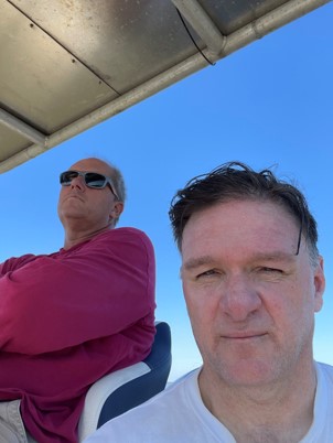 john and eddie on boat