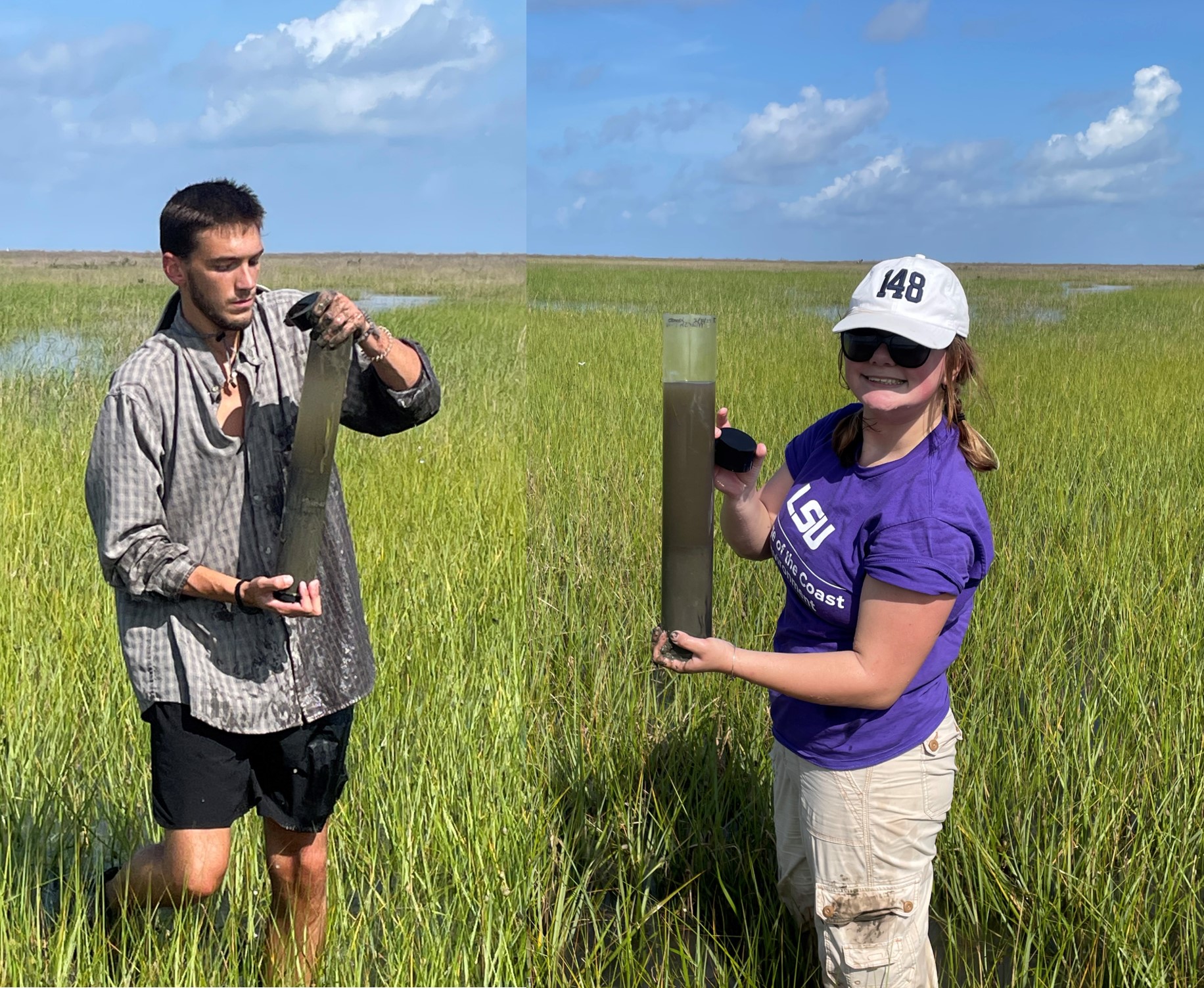 nico and katy in the marsh
