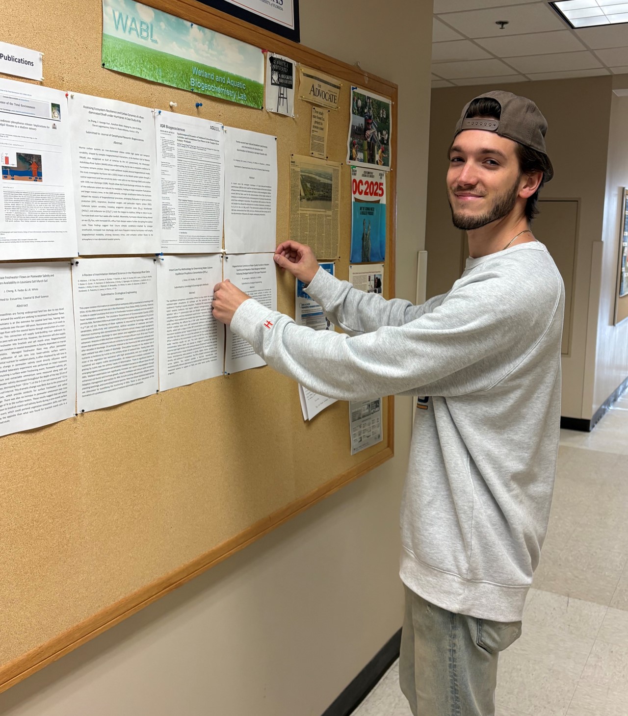 nico submitting his paper